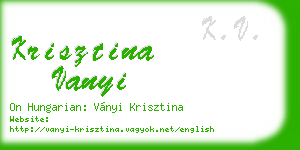 krisztina vanyi business card
